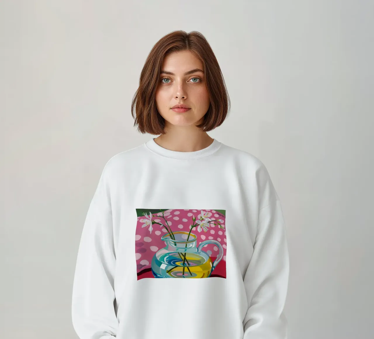 Brocca a pois rosa felpa da Tiga Bersama