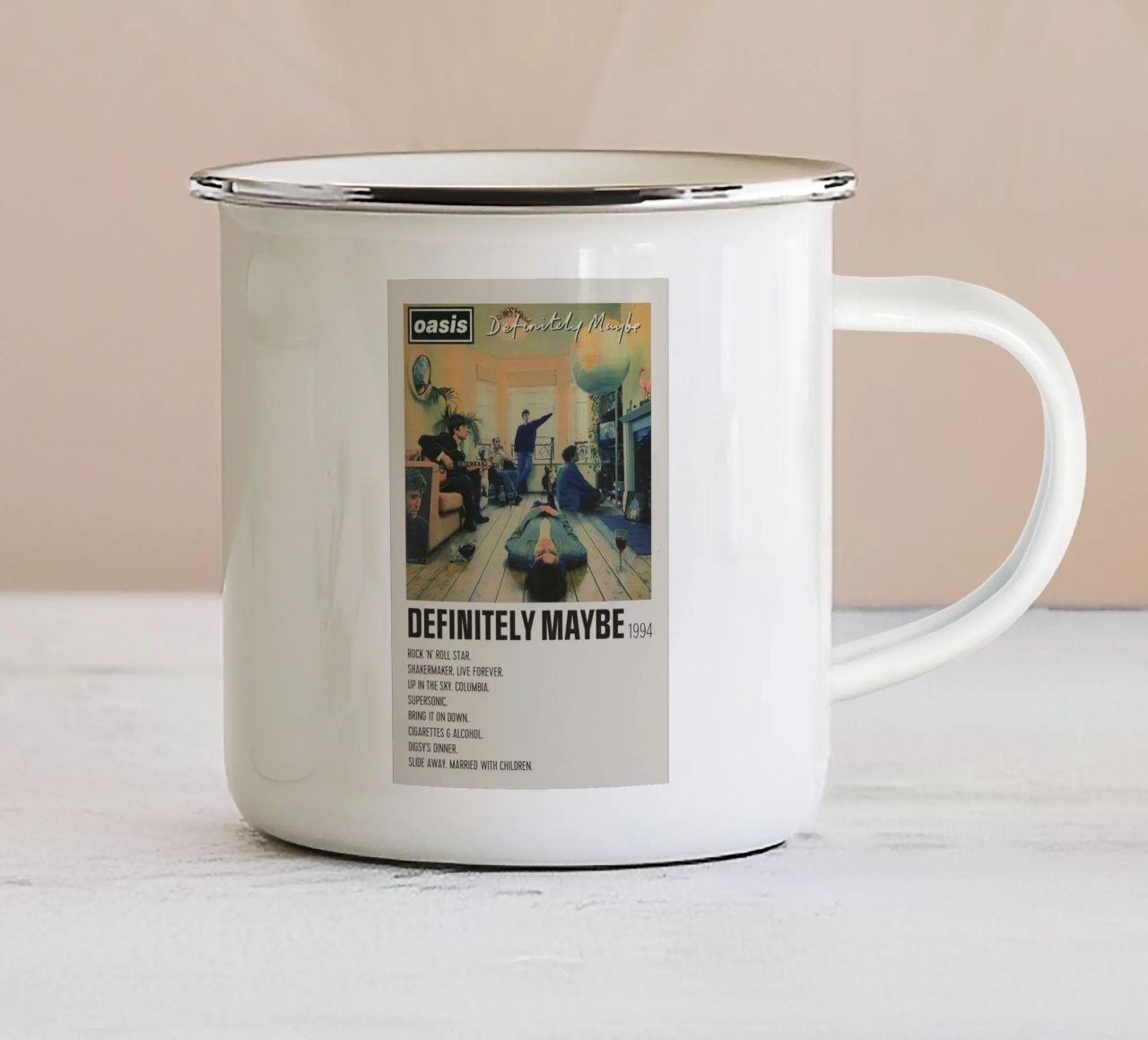 Tour "Non voltarti indietro tazza in smalto da volth