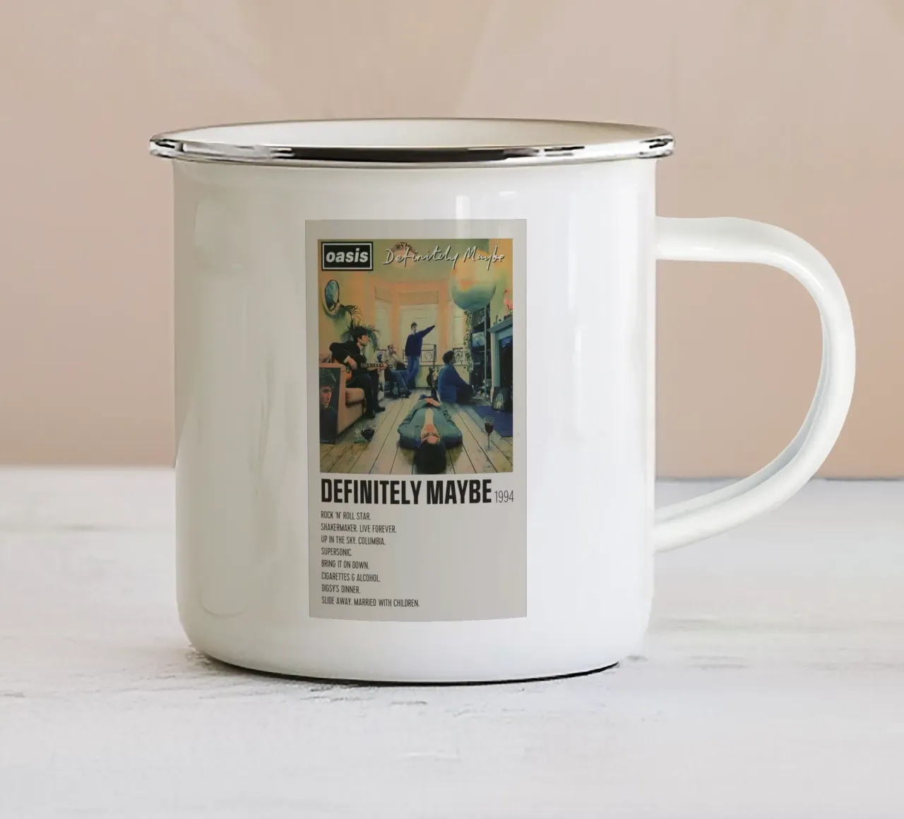 Tour "Non voltarti indietro tazza in smalto da volth