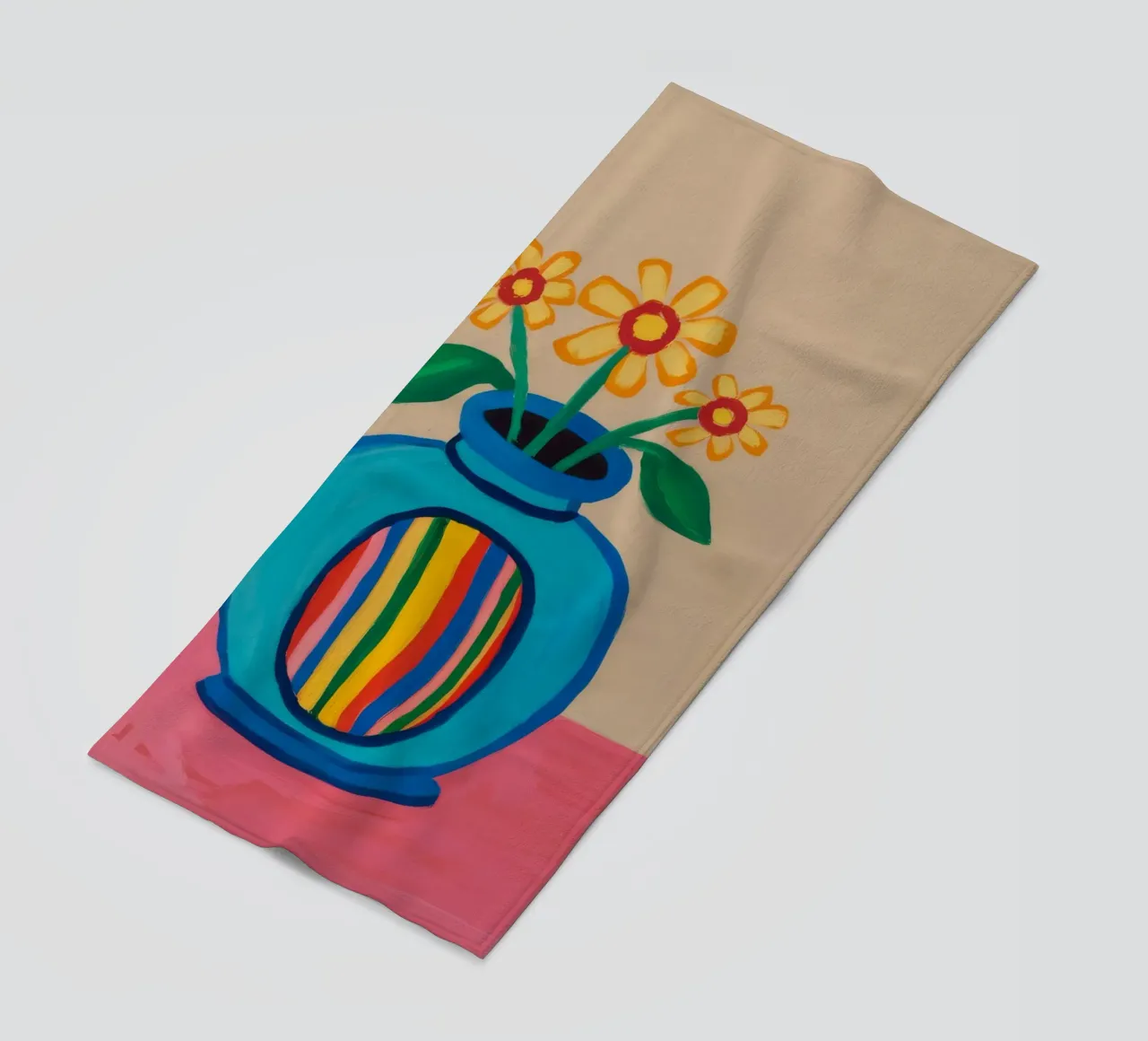 Papaveri in vaso arcobaleno telo mare da Tiga Bersama
