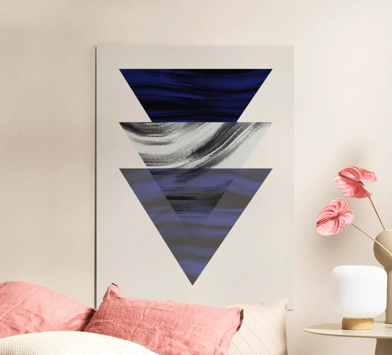 Luxury blue and grey nordic art 04 hahnemühle by Little Dean