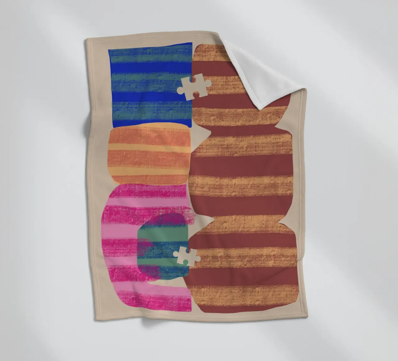 Composizione di forme giocose 15 coperta in pile da Little Dean