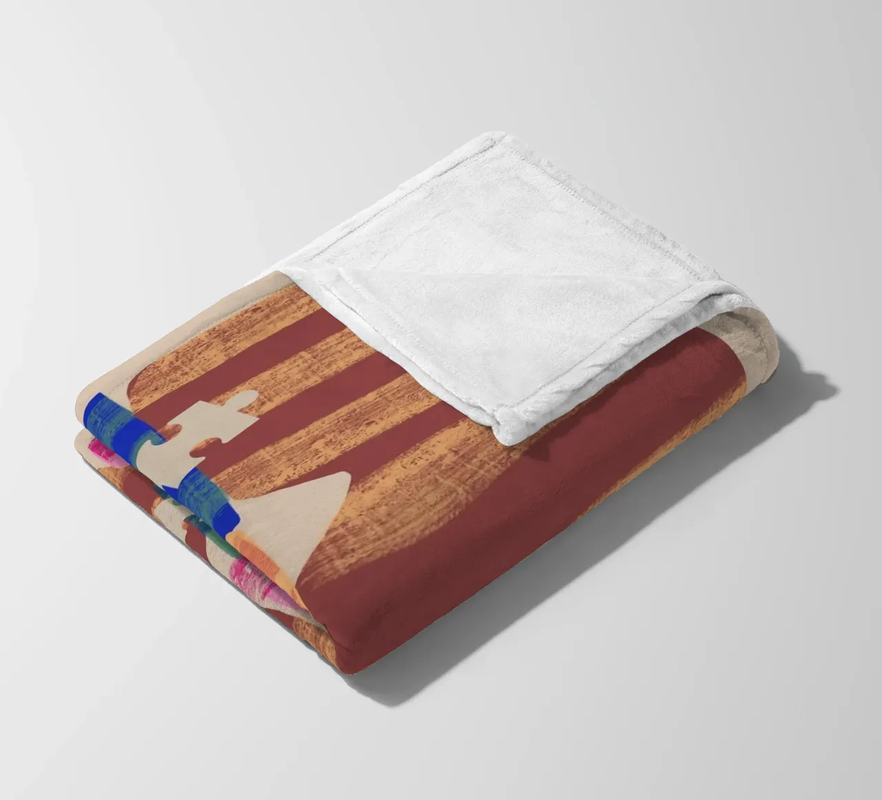 Composizione di forme giocose 15 coperta in pile da Little Dean