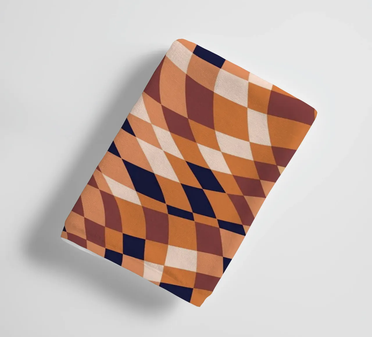 Symmetrische aardetint-checker badhanddoek van Little Dean