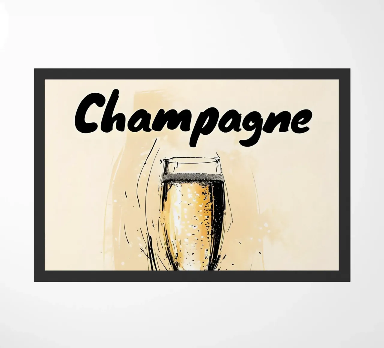Champagne Glass doormat by 🥝 KIWI STORE