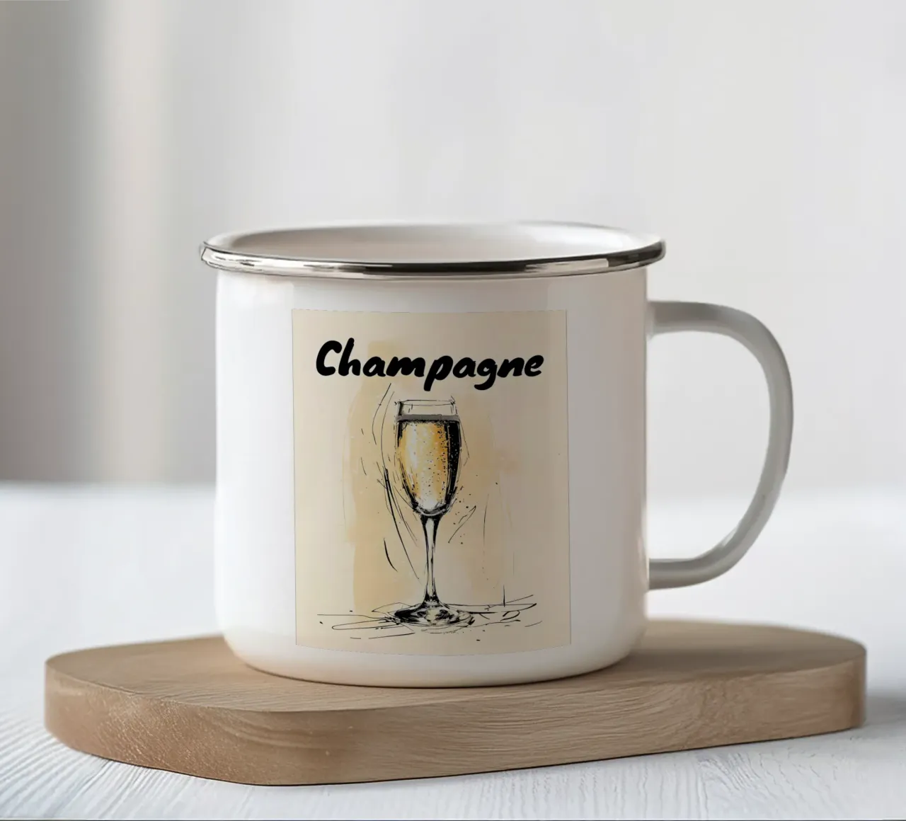 Bicchiere da champagne tazza in smalto da 🥝 KIWI STORE