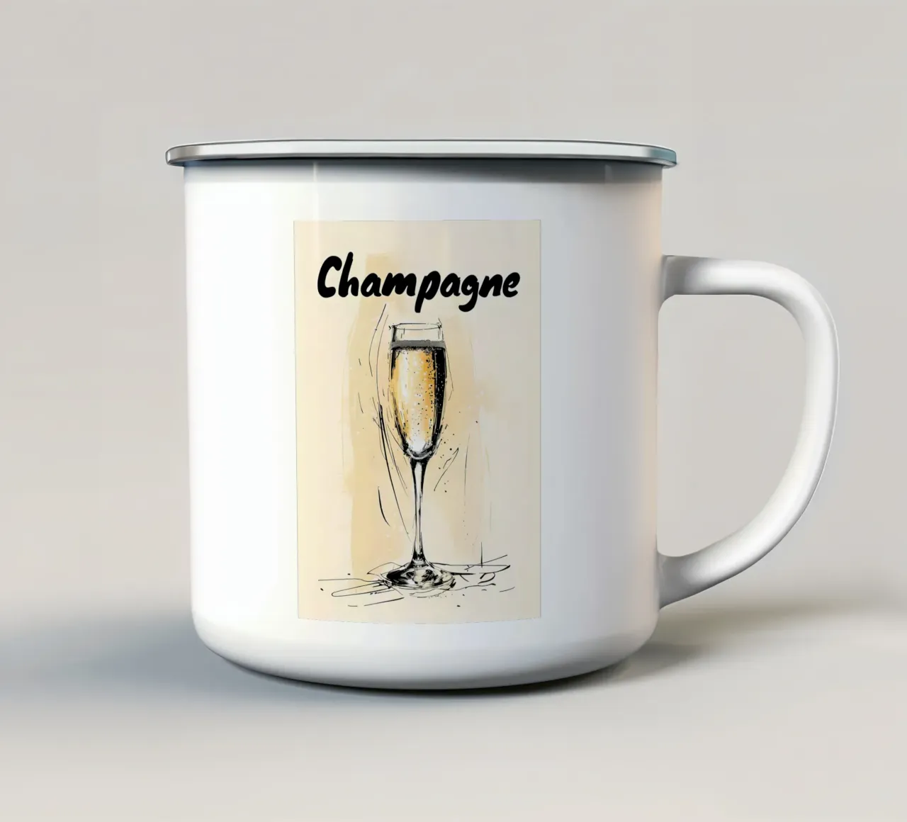 Bicchiere da champagne tazza in smalto da 🥝 KIWI STORE