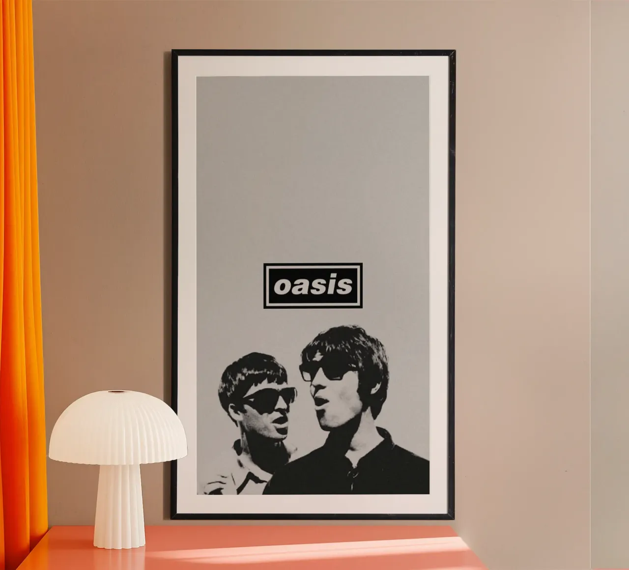 Echi di chitarra attraverso le nazioni poster con telaio in alluminio da volth