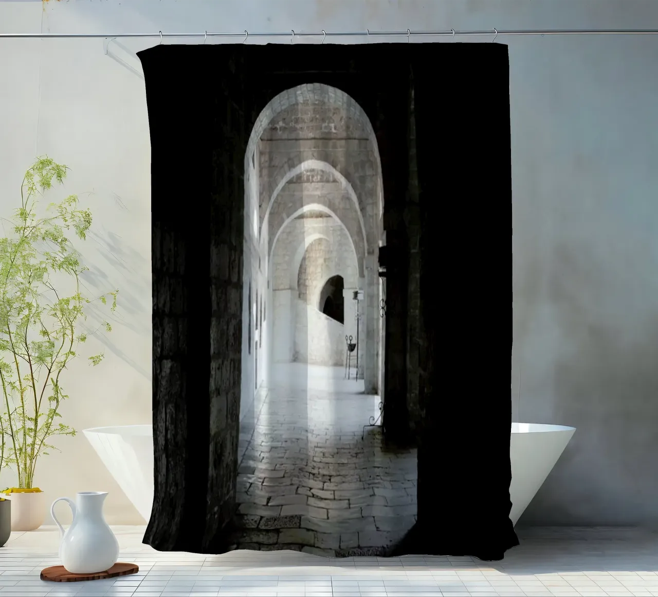 The Whisper Of Architecture And Centuries Duschvorhang von Studio Nahili