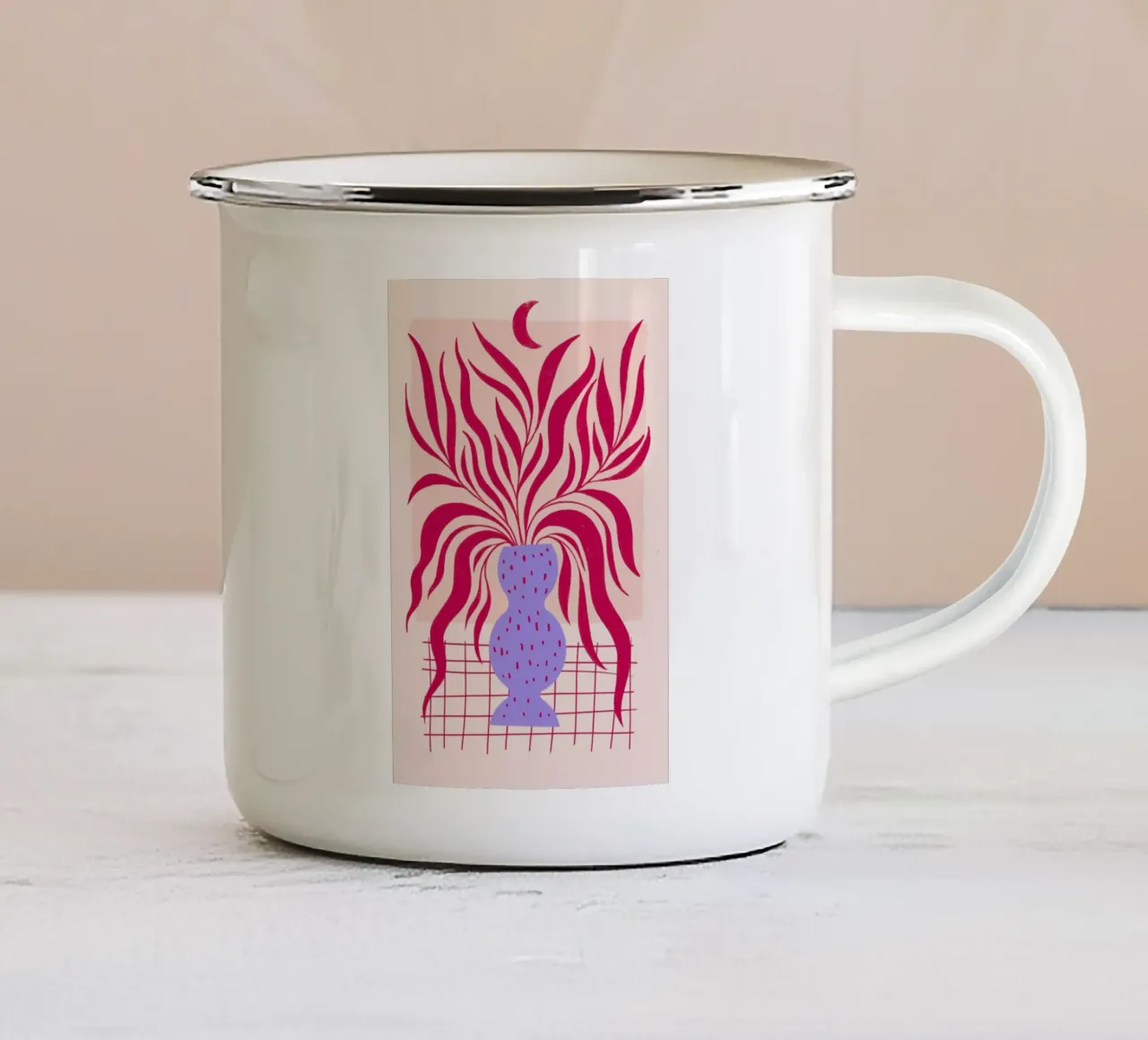 Wild Viva Magenta tazza in smalto da Studio One