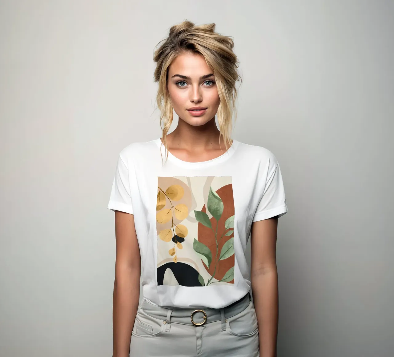 Branches and Leaves in an Abstraction 02 t-shirt da donna da cityart