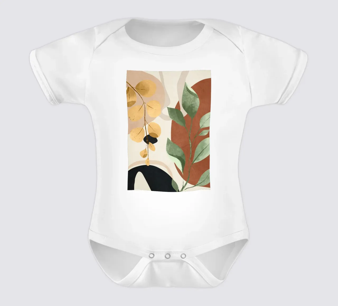 Branches and Leaves in an Abstraction 02 Kurzarm Babybody von cityart