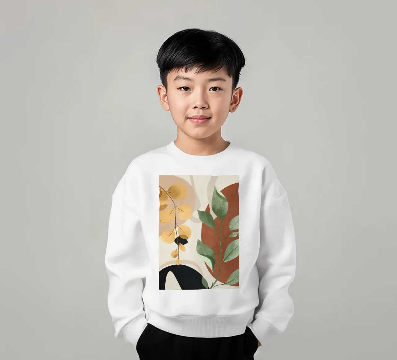 Branches and Leaves in an Abstraction 02 Kinder Sweatshirt von cityart