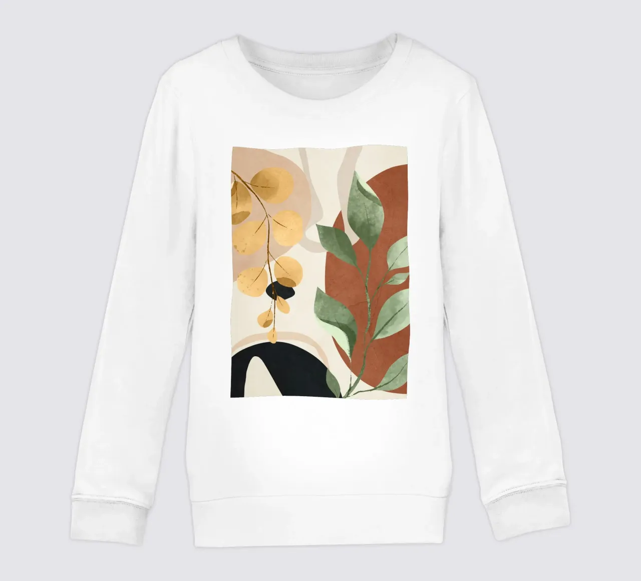 Branches and Leaves in an Abstraction 02 Kinder Sweatshirt von cityart