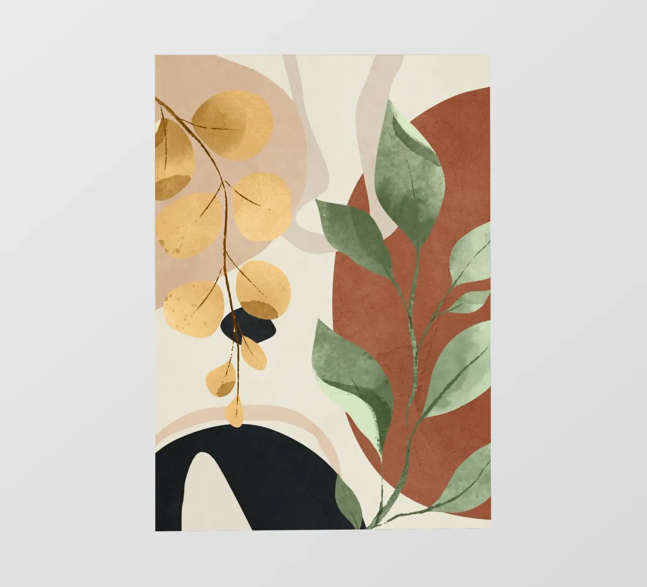 Branches and Leaves in an Abstraction 02 Backlit Folie von cityart