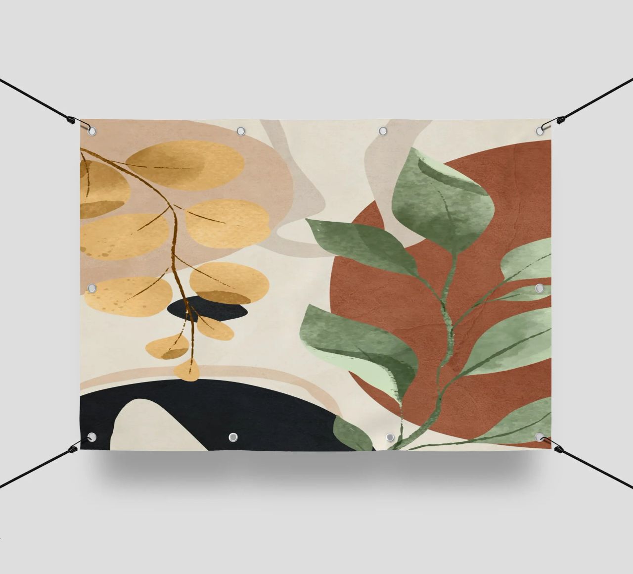 Branches and Leaves in an Abstraction 02 telo in pvc da cityart