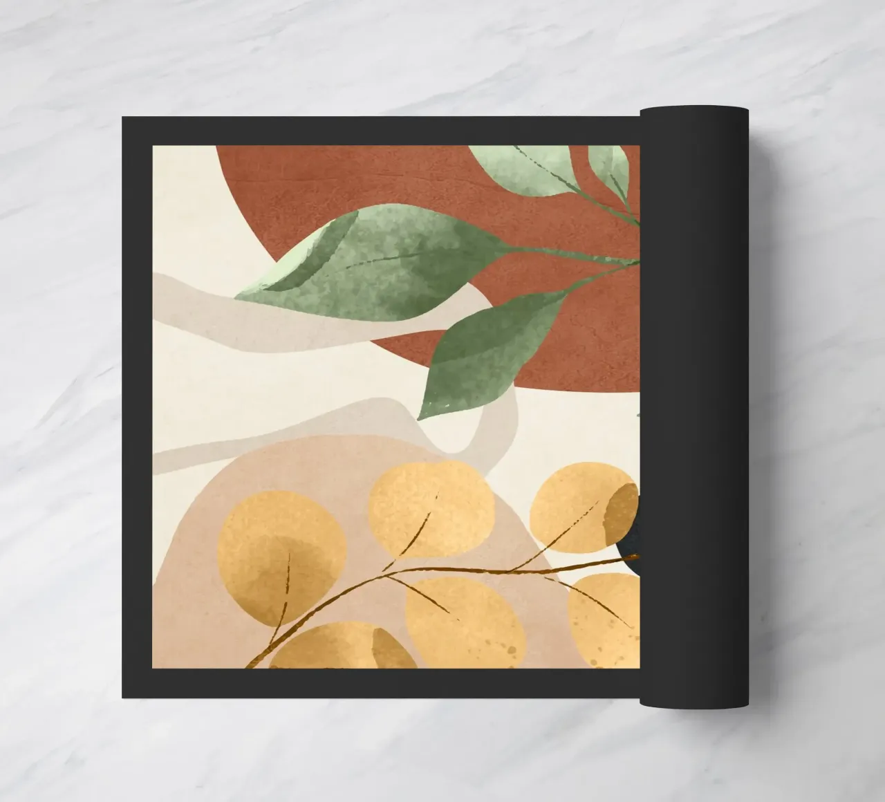 Branches and Leaves in an Abstraction 02 doormat by cityart