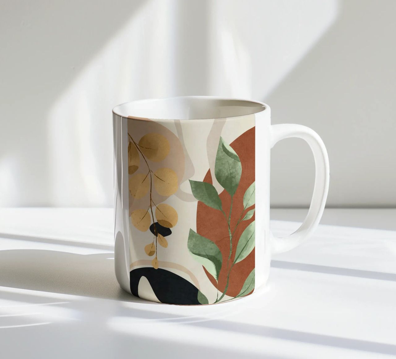 Branches and Leaves in an Abstraction 02 tazza in ceramica da cityart