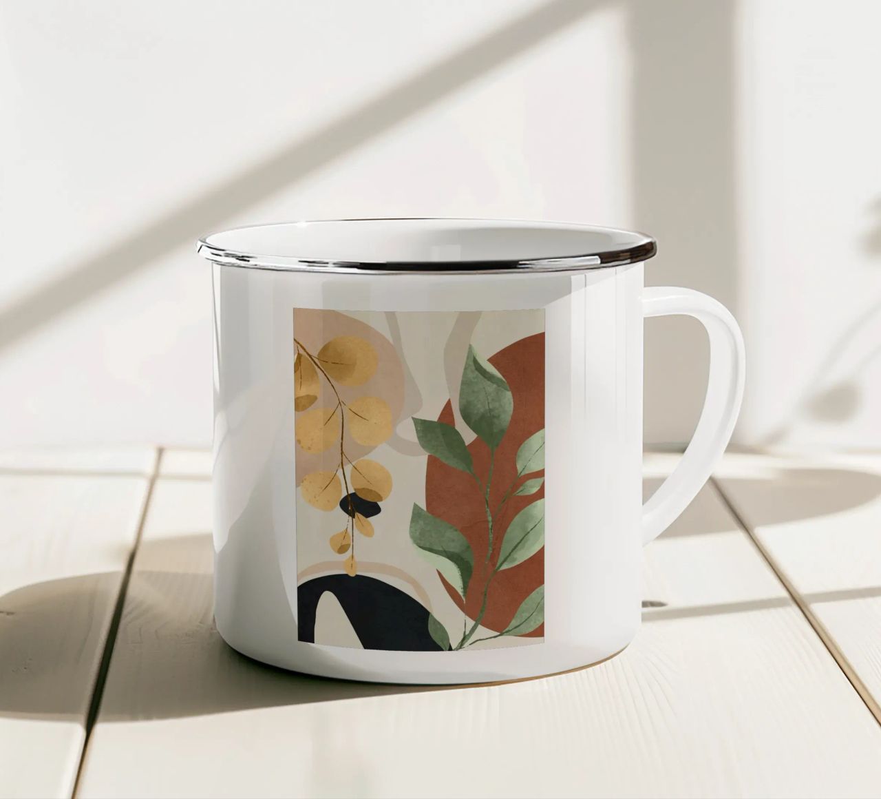 Branches and Leaves in an Abstraction 02 tazza in smalto da cityart