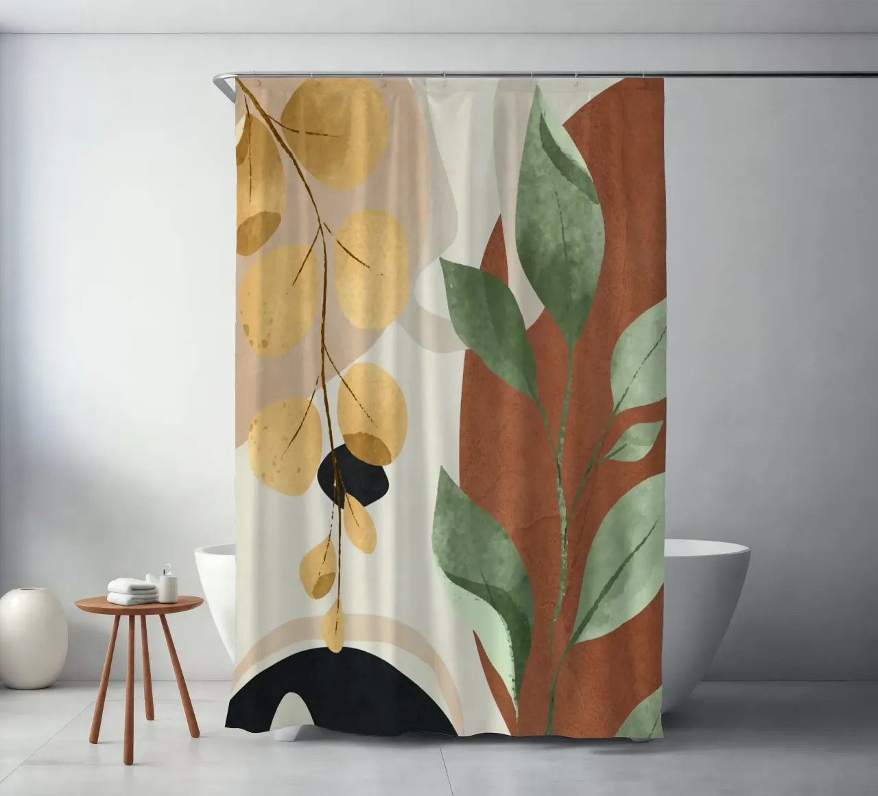 Branches and Leaves in an Abstraction 02 tenda da doccia da cityart