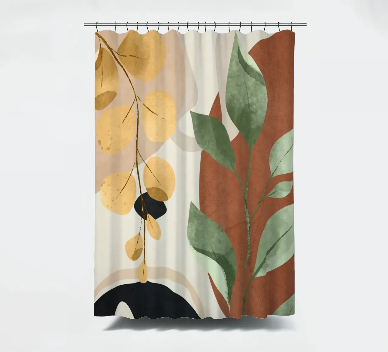 Branches and Leaves in an Abstraction 02 tenda da doccia da cityart