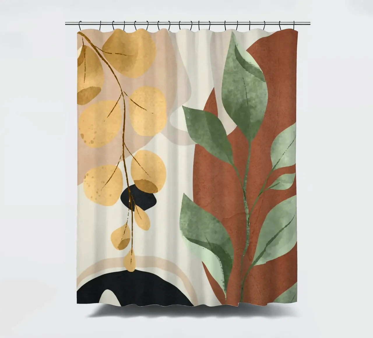 Branches and Leaves in an Abstraction 02 tenda da doccia da cityart