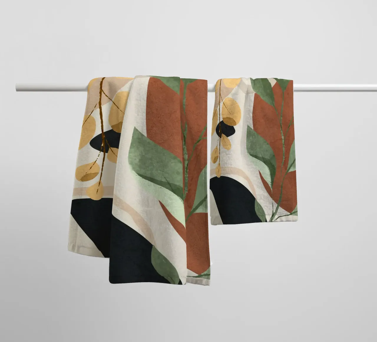 Branches and Leaves in an Abstraction 02 serviette de bain de cityart