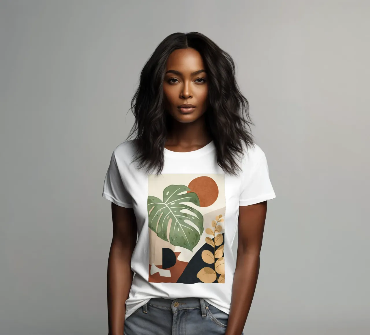 Branches and Leaves in an Abstraction 03 t-shirt da donna da cityart
