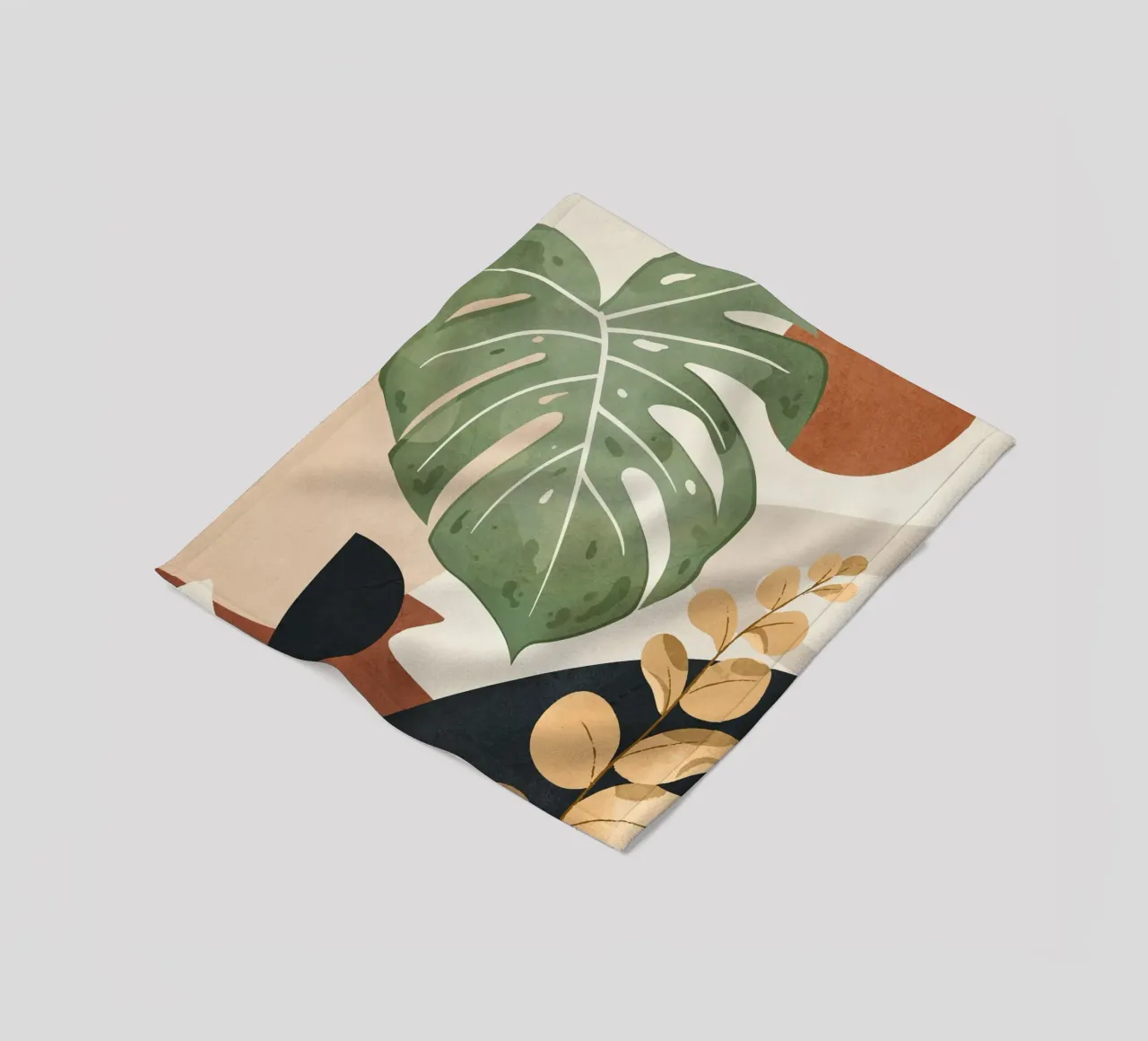 Branches and Leaves in an Abstraction 03 fleece blanket by cityart