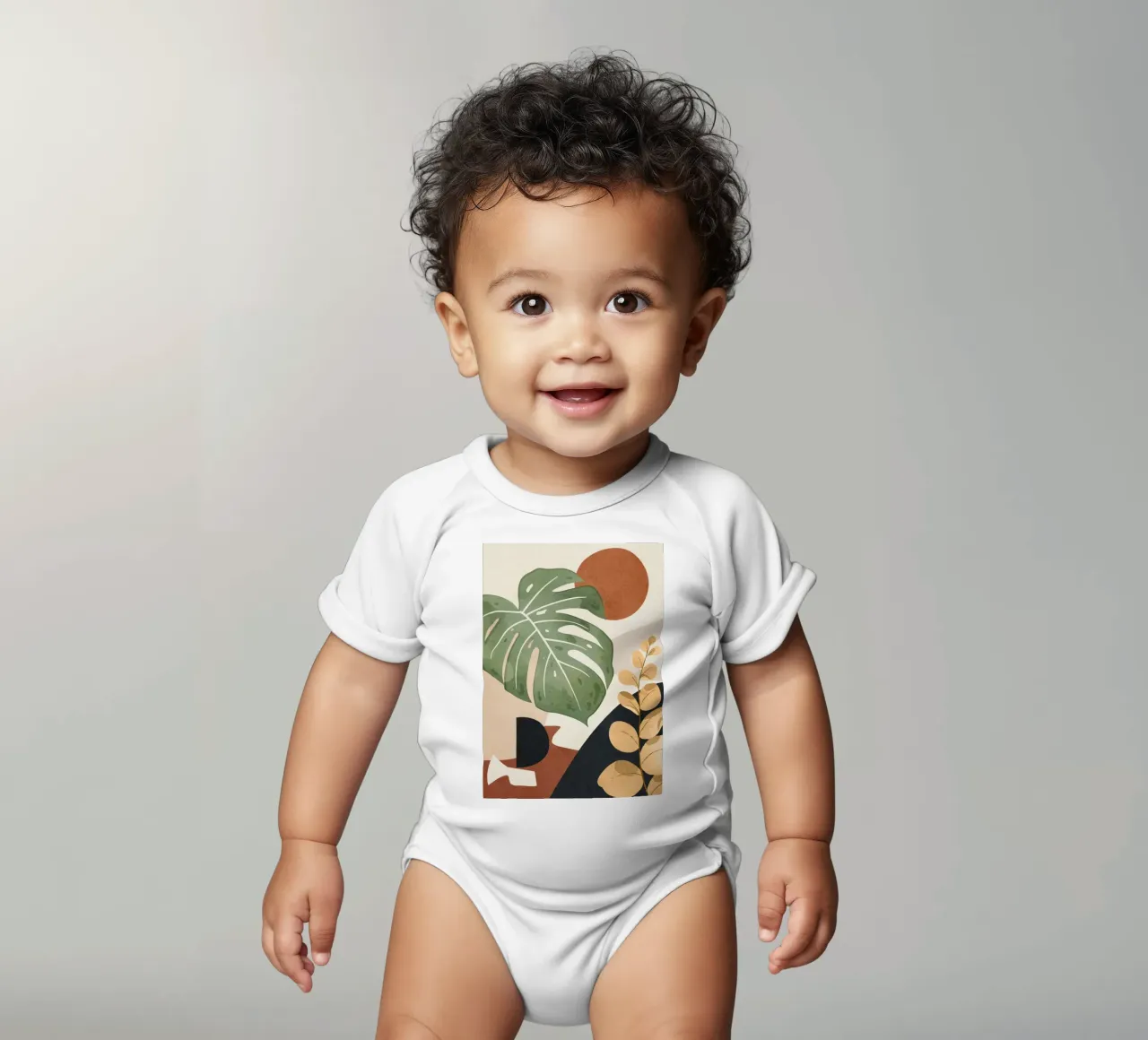 Branches and Leaves in an Abstraction 03 Kurzarm Babybody von cityart