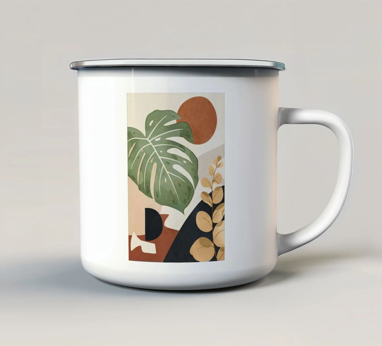 Branches and Leaves in an Abstraction 03 tazza in smalto da cityart