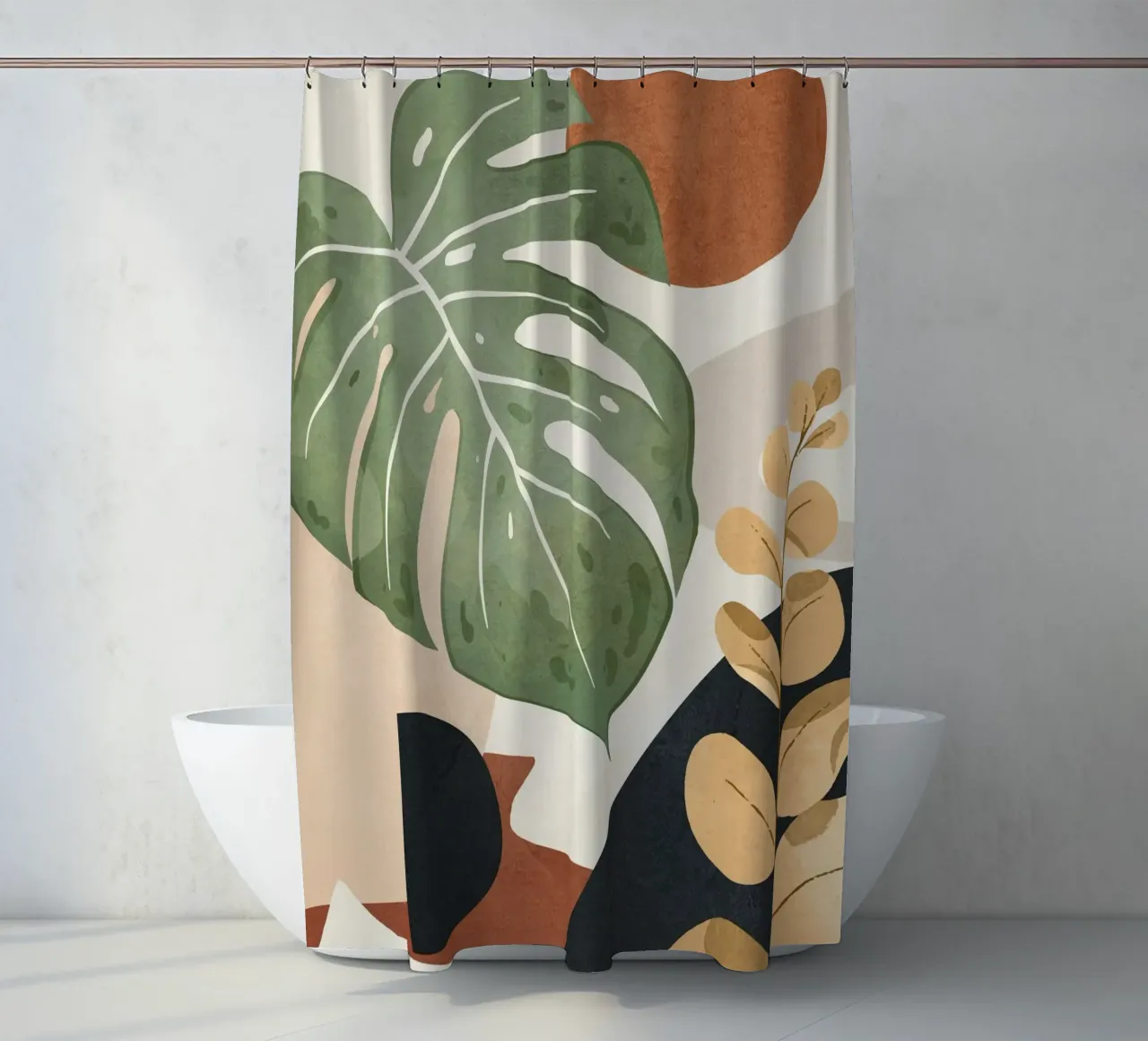 Branches and Leaves in an Abstraction 03 tenda da doccia da cityart