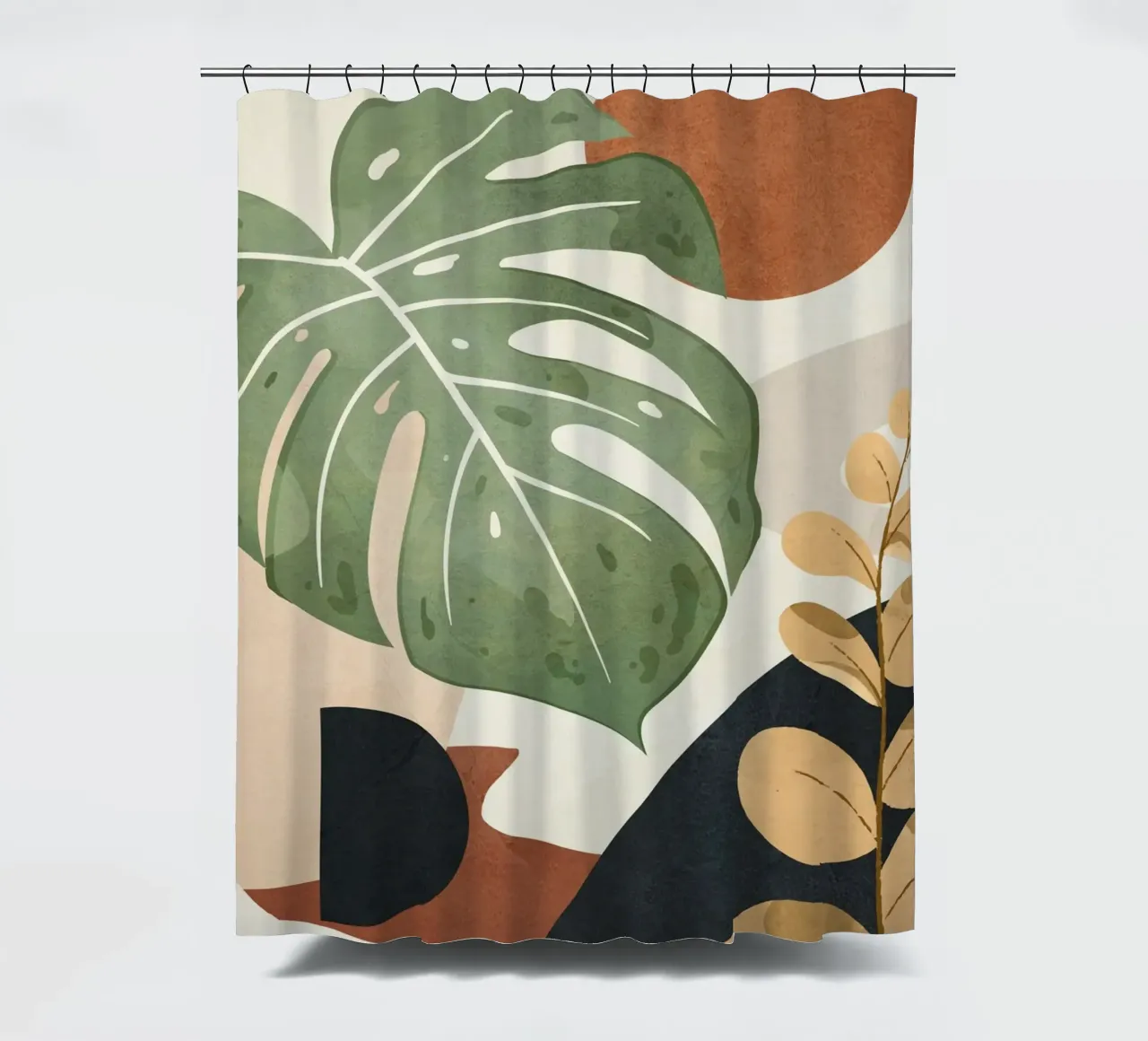 Branches and Leaves in an Abstraction 03 shower curtain by cityart