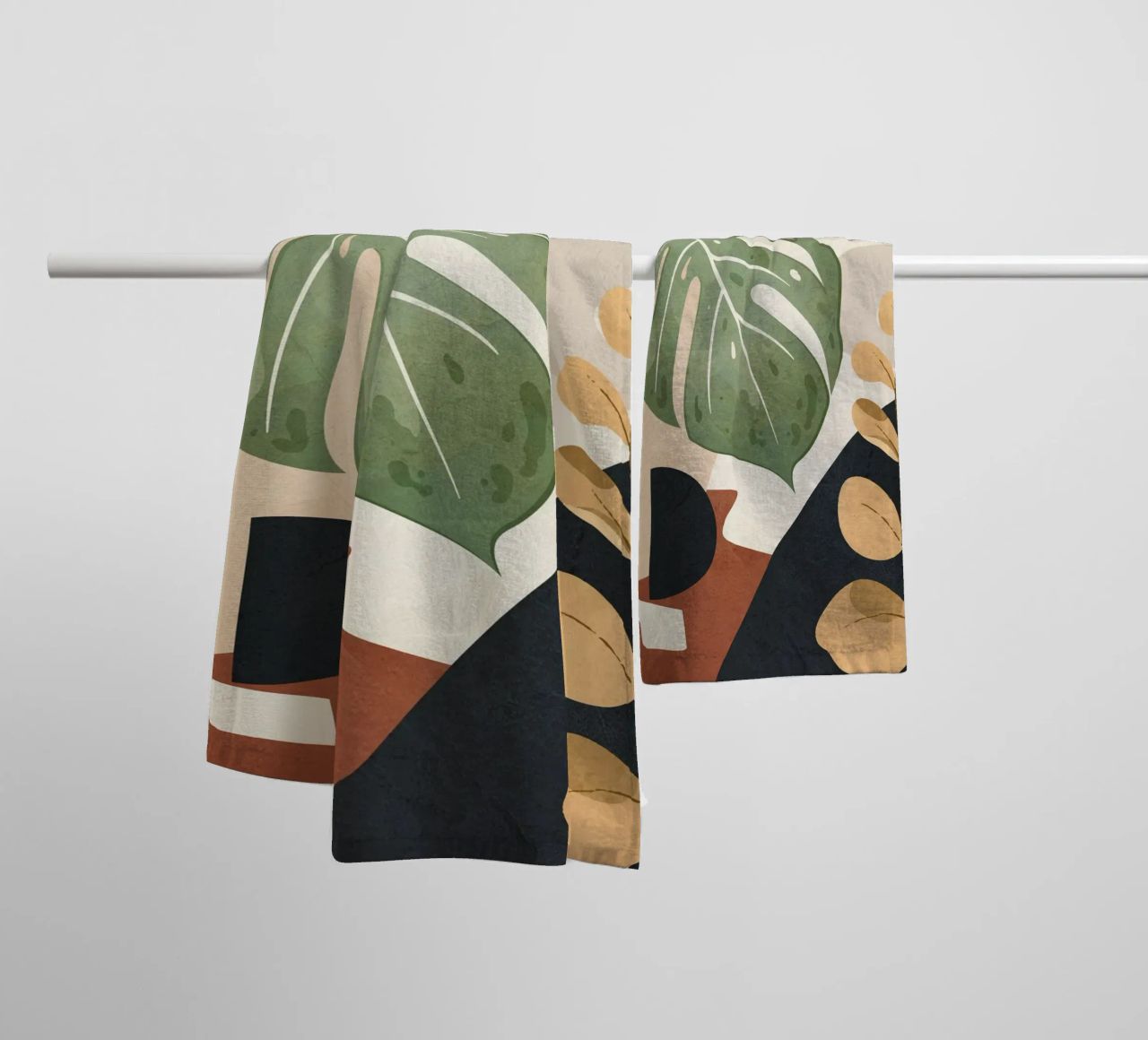 Branches and Leaves in an Abstraction 03 towel by cityart
