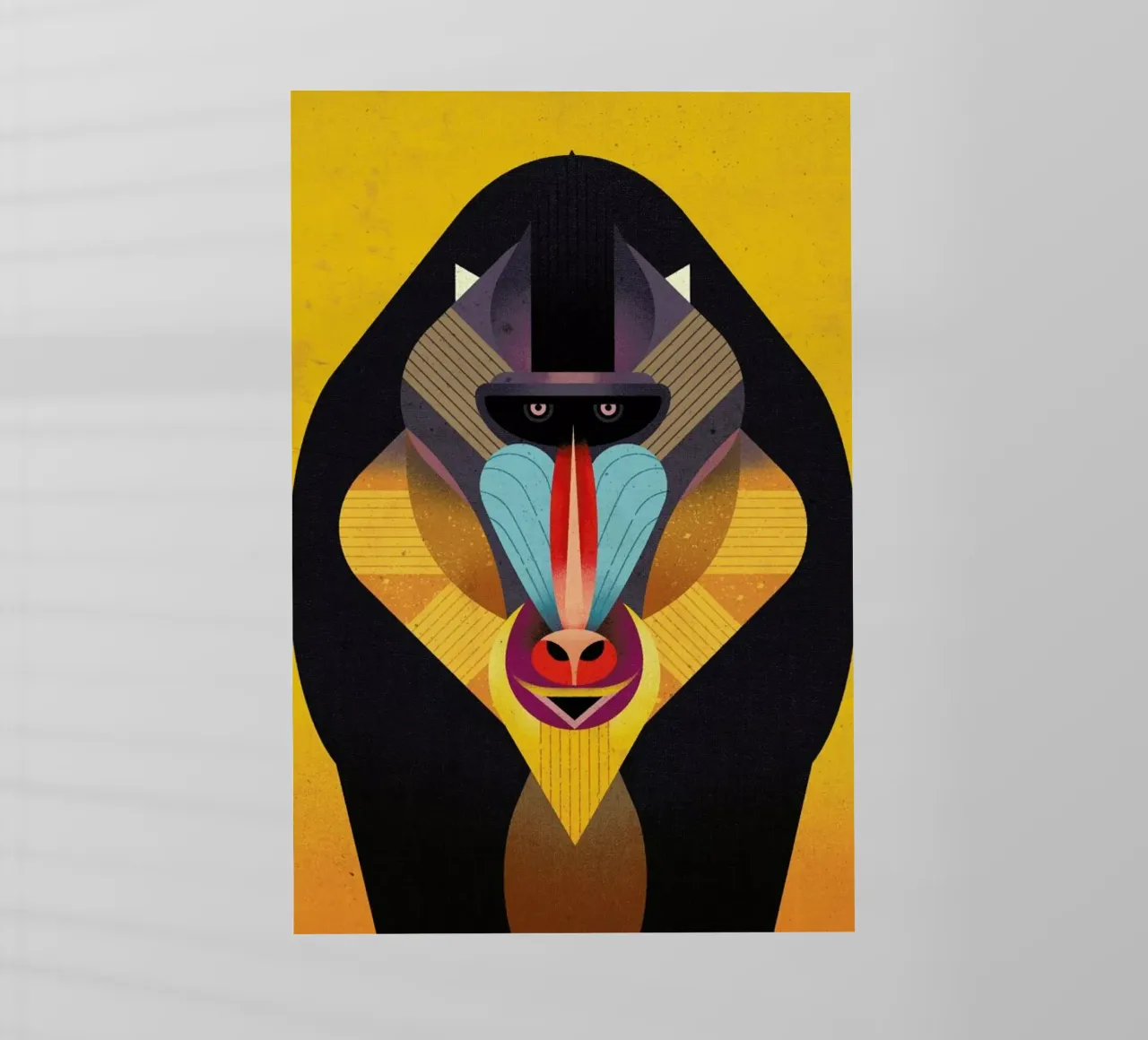 Mandrill pellicola backlit da Dieter Braun