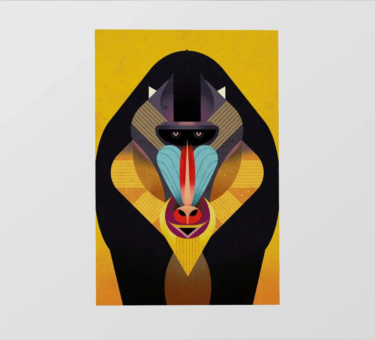 Mandrill pellicola backlit da Dieter Braun