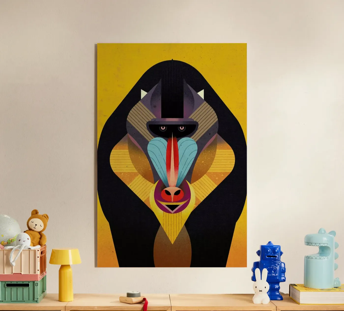 Mandrill acryl van Dieter Braun