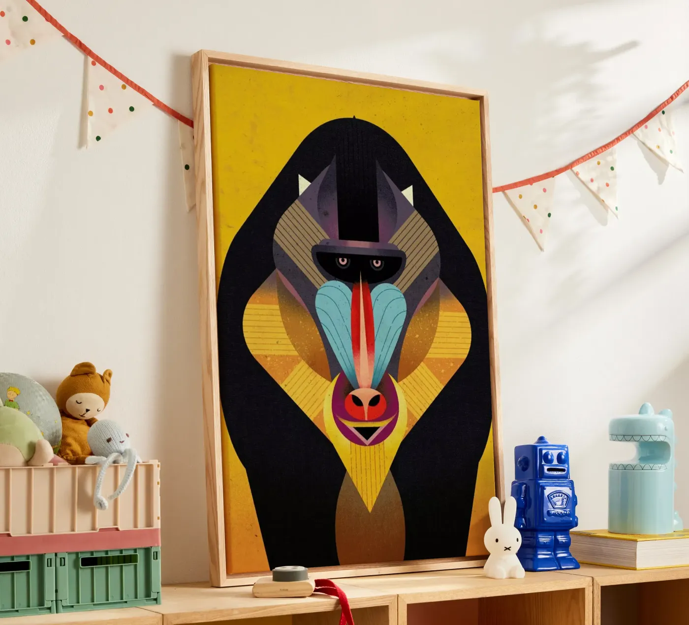 Mandrill Leinwand von Dieter Braun