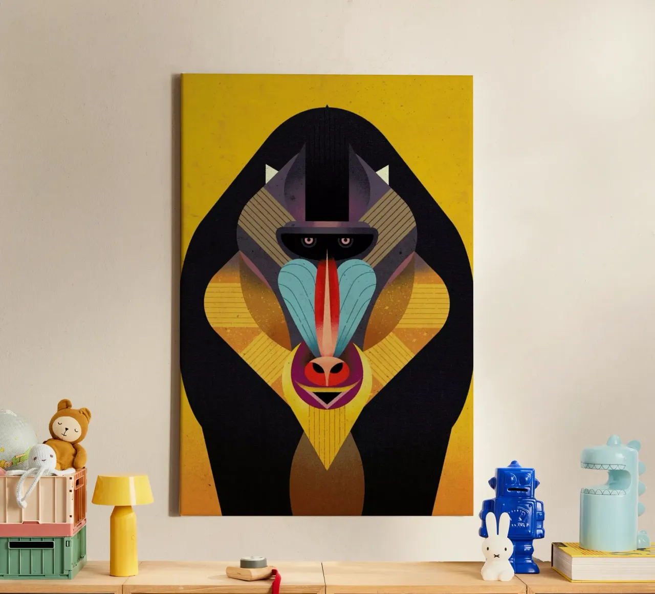 Mandrill canvas van Dieter Braun