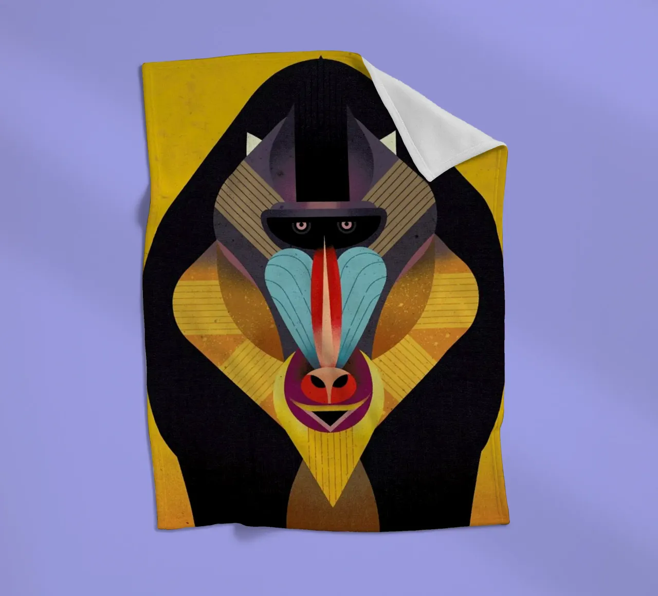 Mandrill Fleecedecke von Dieter Braun