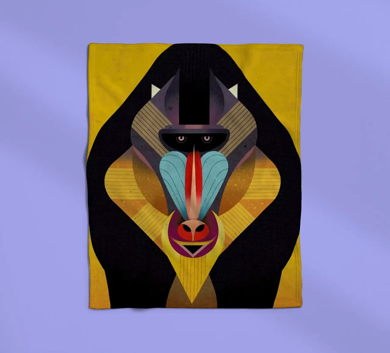 Mandrill Fleecedecke von Dieter Braun