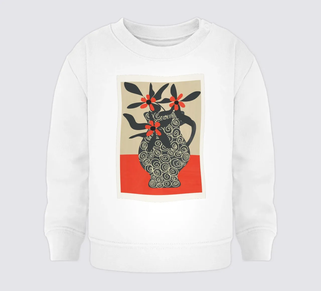 Modern Bloom 3 baby sweatshirt by Flow Line