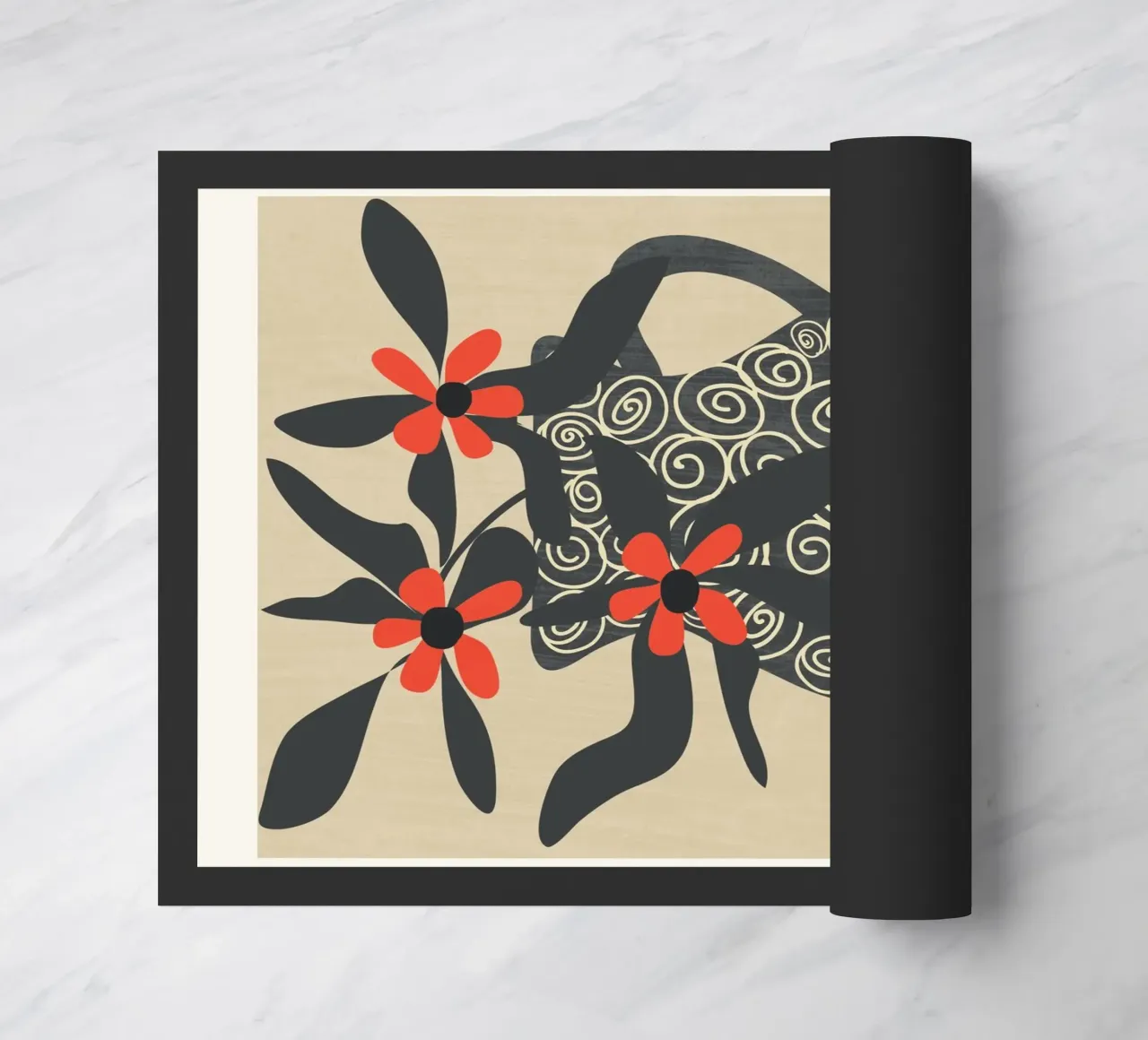 Modern Bloom 3 felpudo de Flow Line