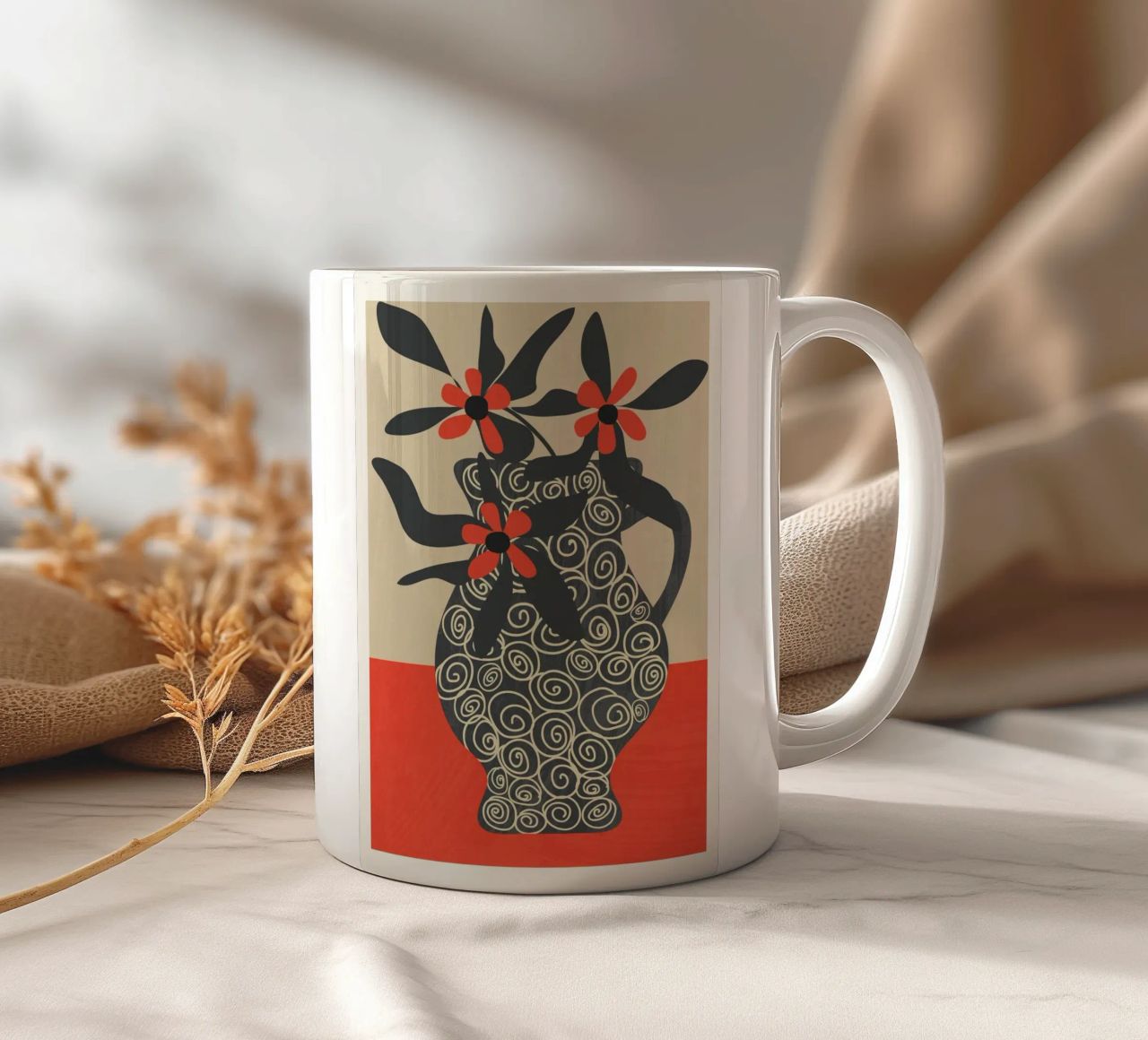 Modern Bloom 3 tazza in ceramica da Flow Line