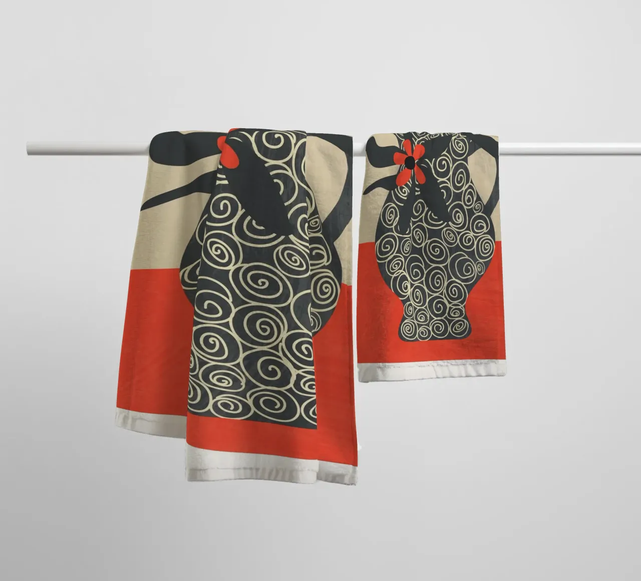 Modern Bloom 3 Handtuch von Flow Line