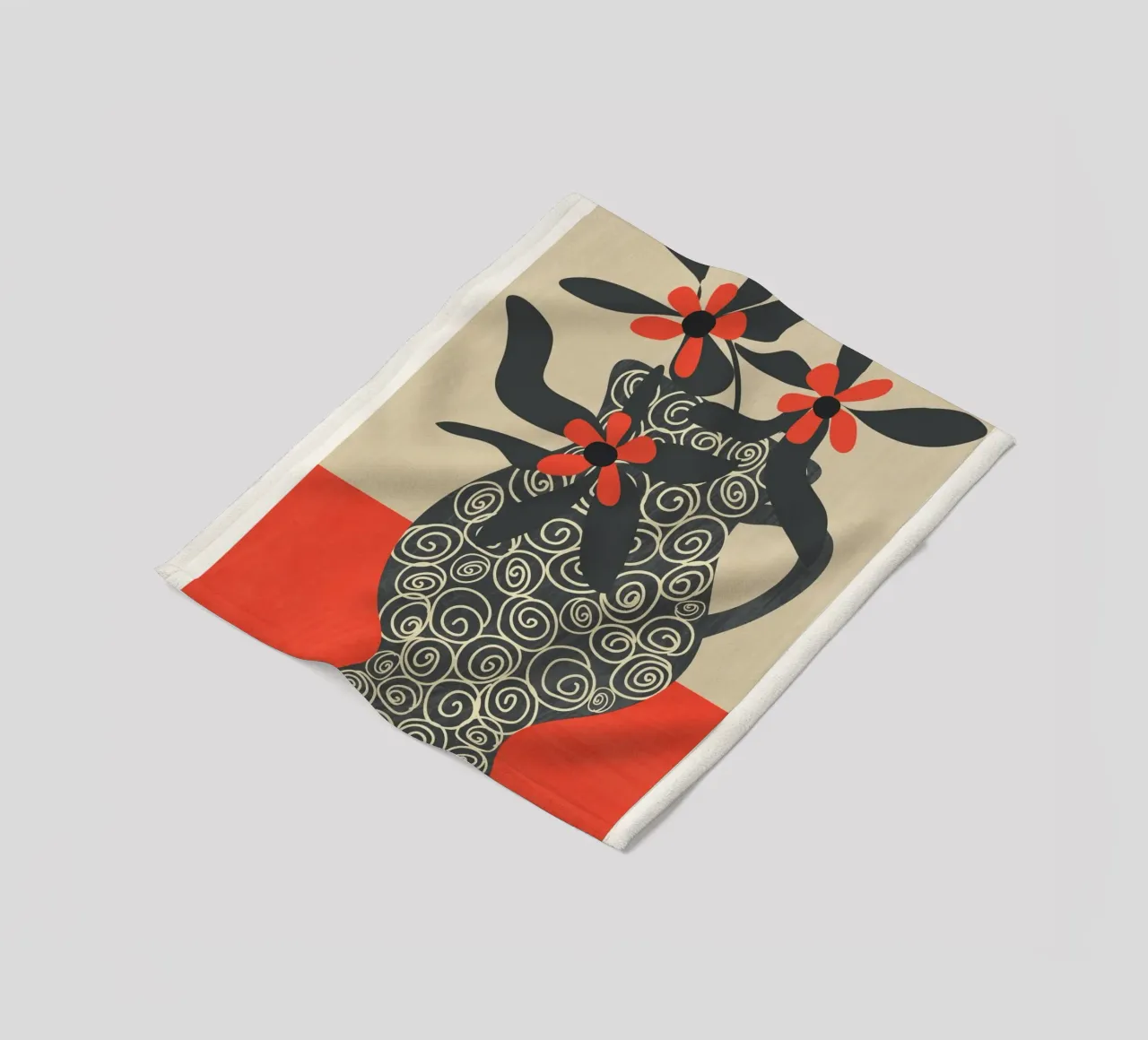 Modern Bloom 3 coperta in pile da Flow Line