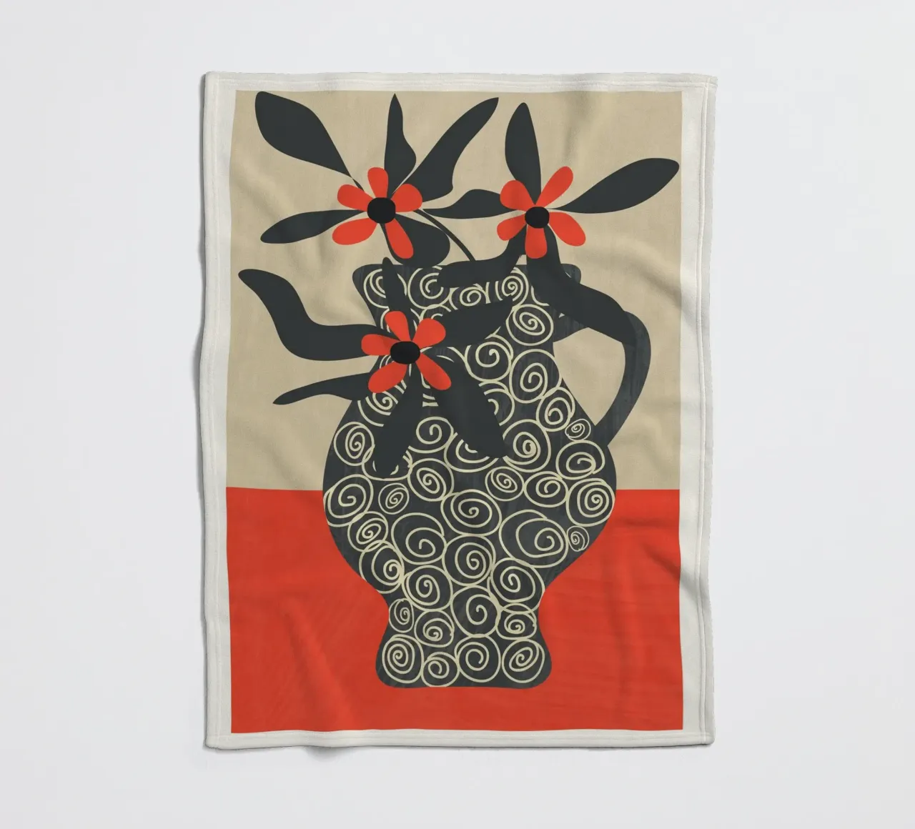 Modern Bloom 3 coperta in pile da Flow Line