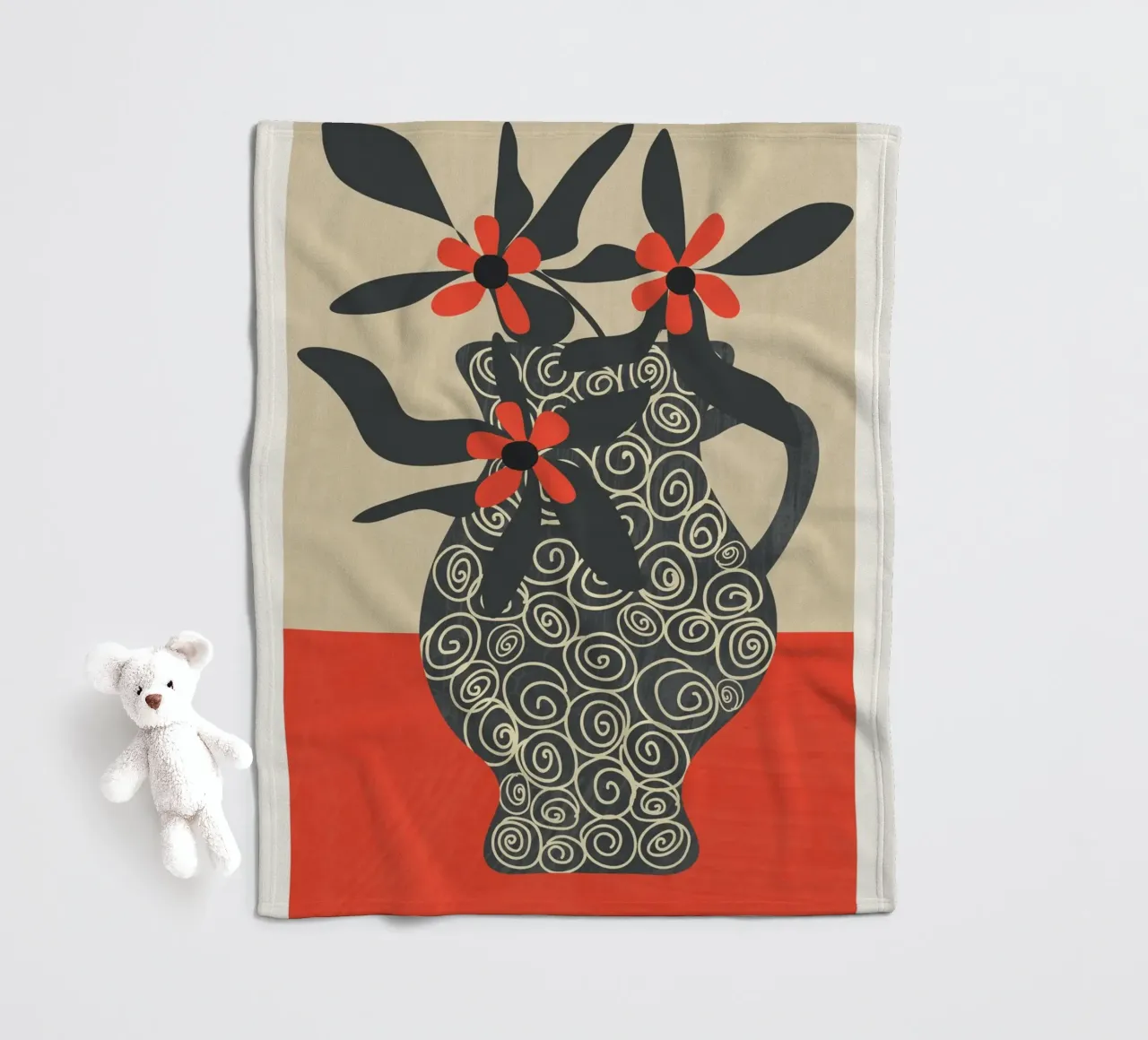 Modern Bloom 3 coperta in pile da Flow Line