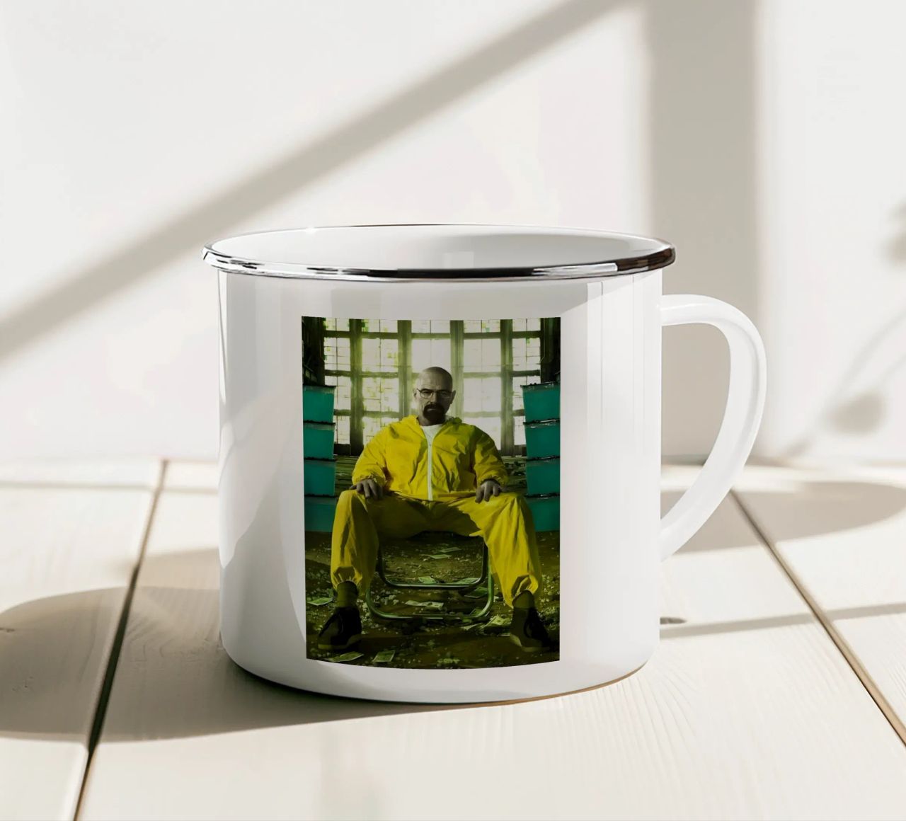 Walter White tazza in smalto da Low poly art