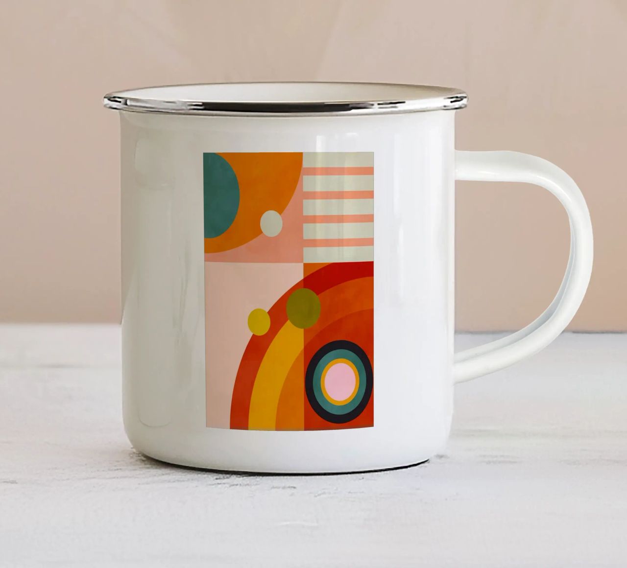 Orbita del colore tazza in smalto da kichirou